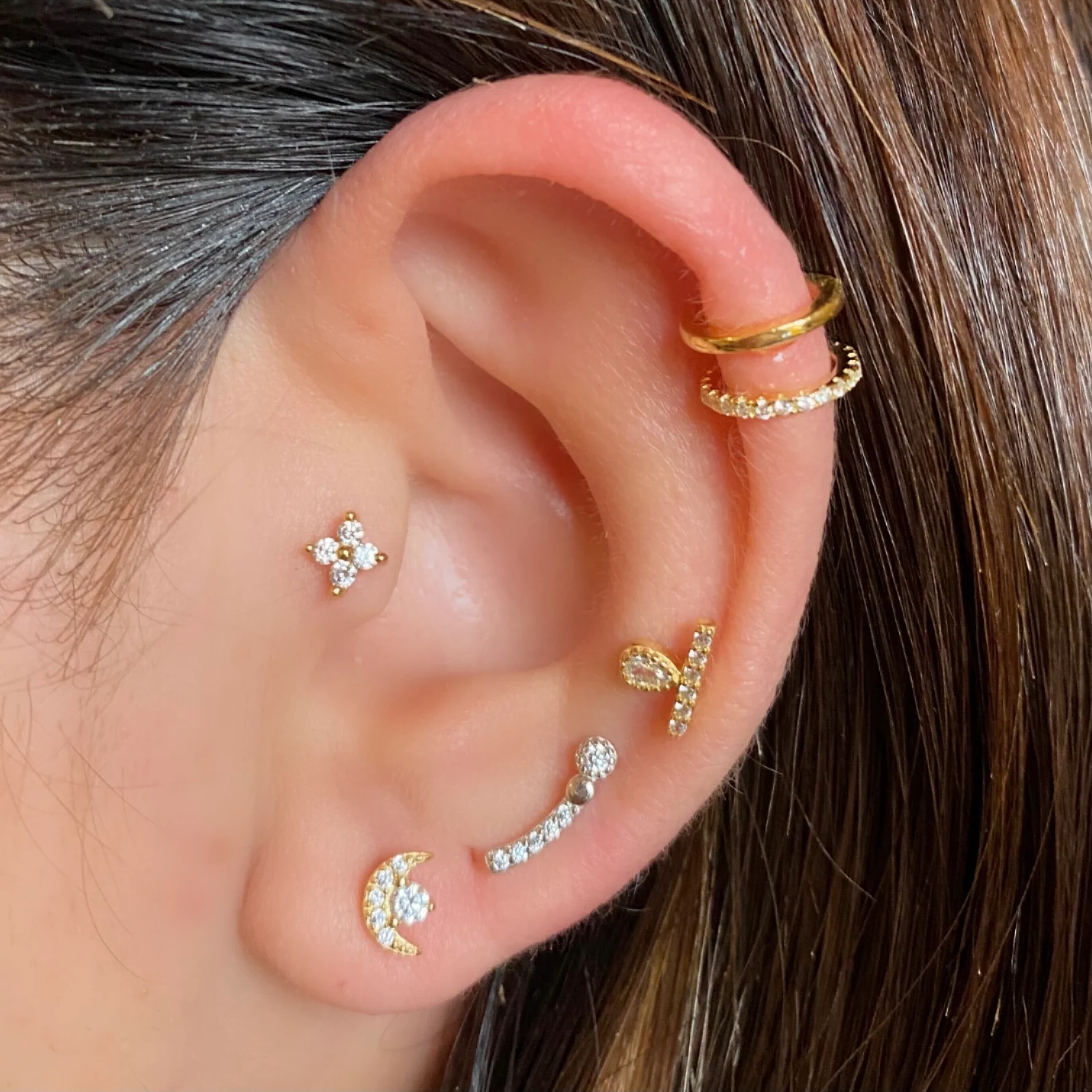 Aurelia Stud Earring in Silver - Image 4