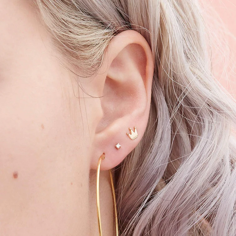 Bluebell Stud Earring in Gold - Image 3