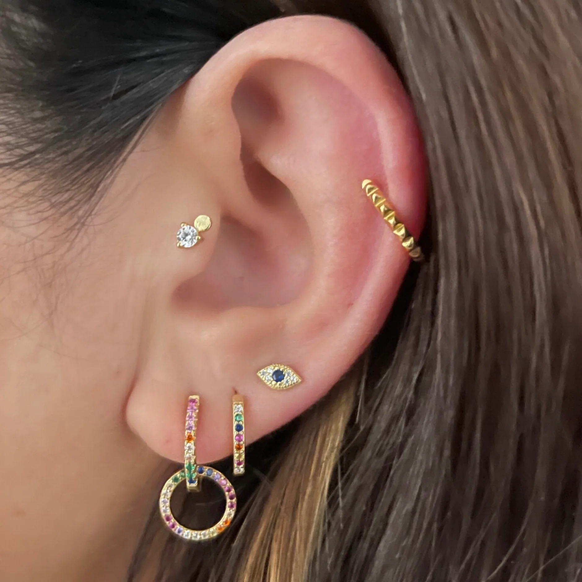 Callie Stud Earring in Gold - Image 3
