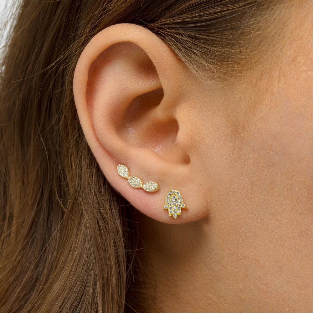 Harley Stud Earring in Silver - Image 3