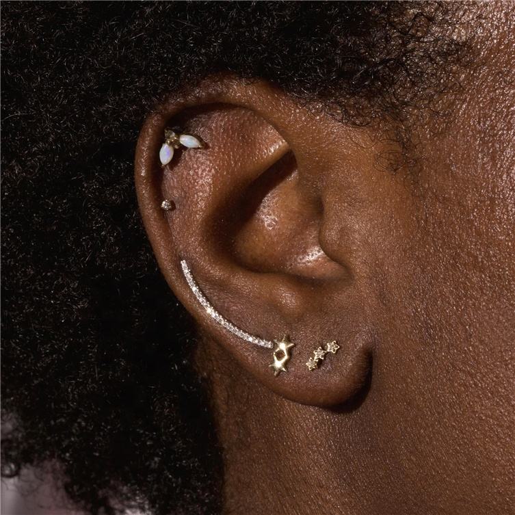 Penelope Stud Earring in Gold - Image 4