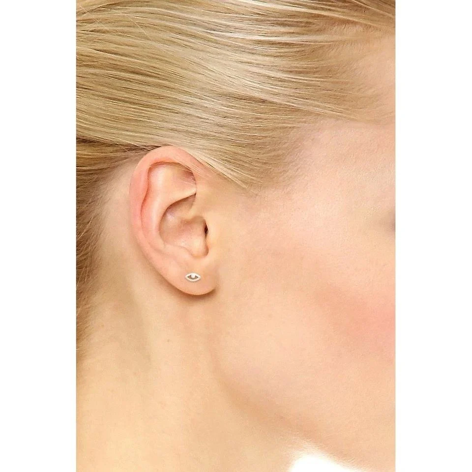 Ruby Stud Earring in Silver - Image 3